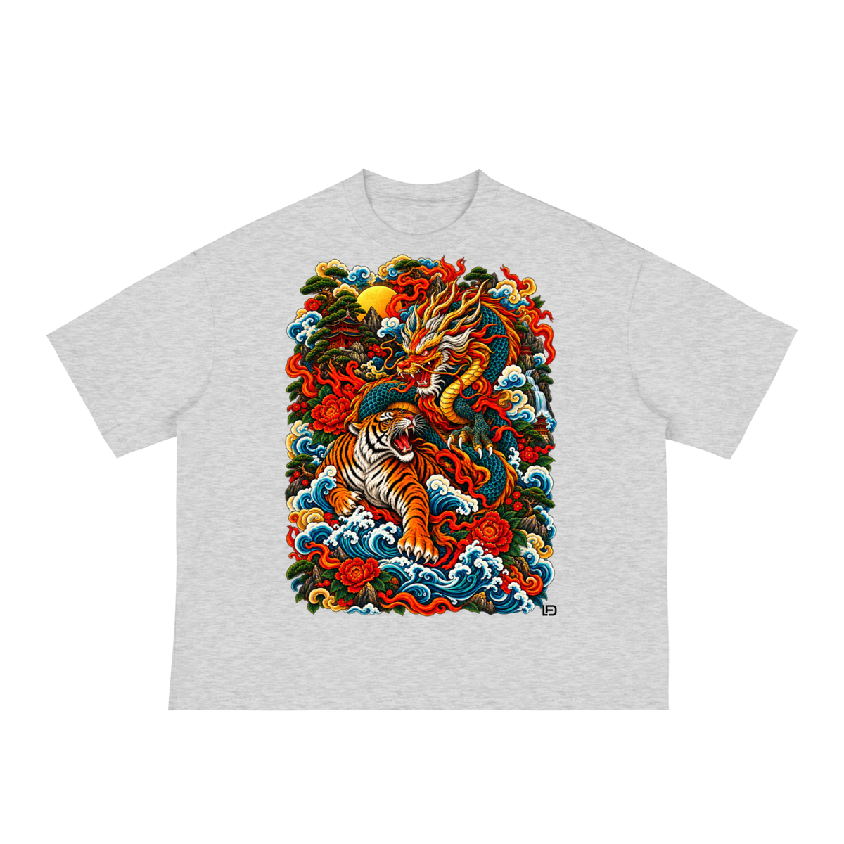 Dragon and Tiger Mythic Clash Classic Loose Boxy Tee