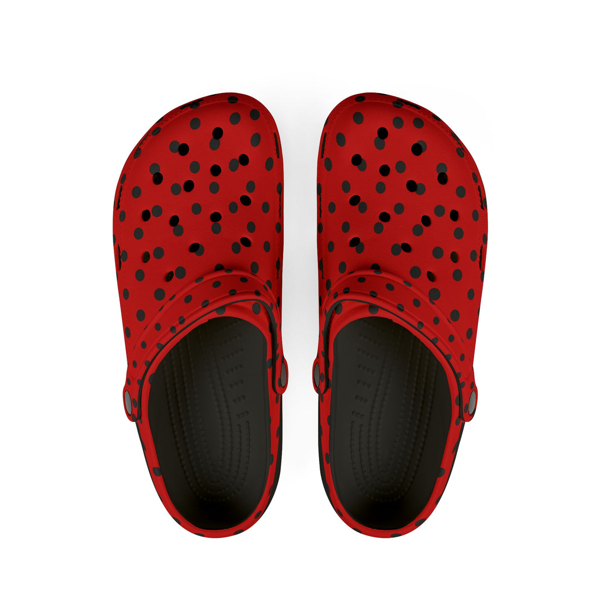 Red & Black Polka Dot EVA Foam Clogs