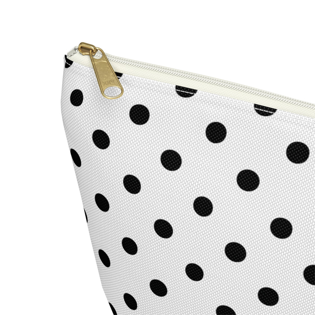 Black Polka Dot Accessory Pouch