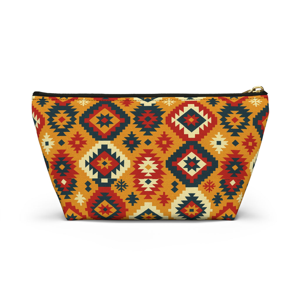 Southwestern Geometric Accessory Pouch | T-Bottom Makeup Bag