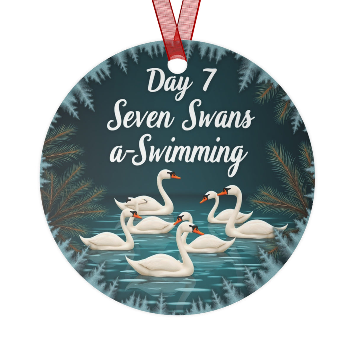 Metal Ornaments, Seven Swans a-Swimming Christmas Decor, Holiday Ornaments, Hanging Decorations, Festive Baubles, Unique Gift Idea