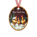 Metal Ornaments, Day 3 Three French Hens Metal Ornaments, Christmas Tree Decor, Holiday Ornaments, Rustic Decor, Farmhouse Ornaments, Gift