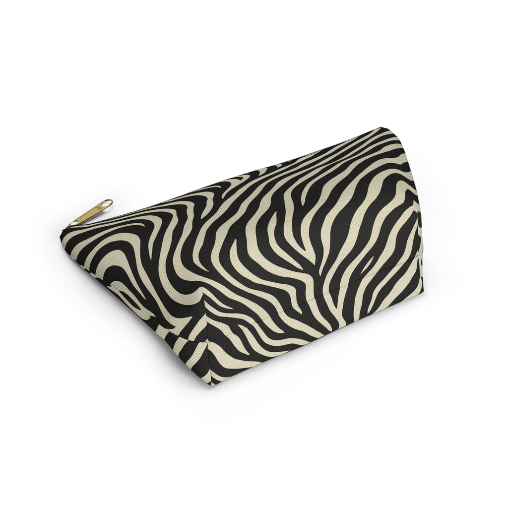 Zebra Print Accessory Pouch | T-Bottom Makeup Bag