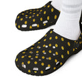 Black & Yellow Polka Dot EVA Foam Clogs