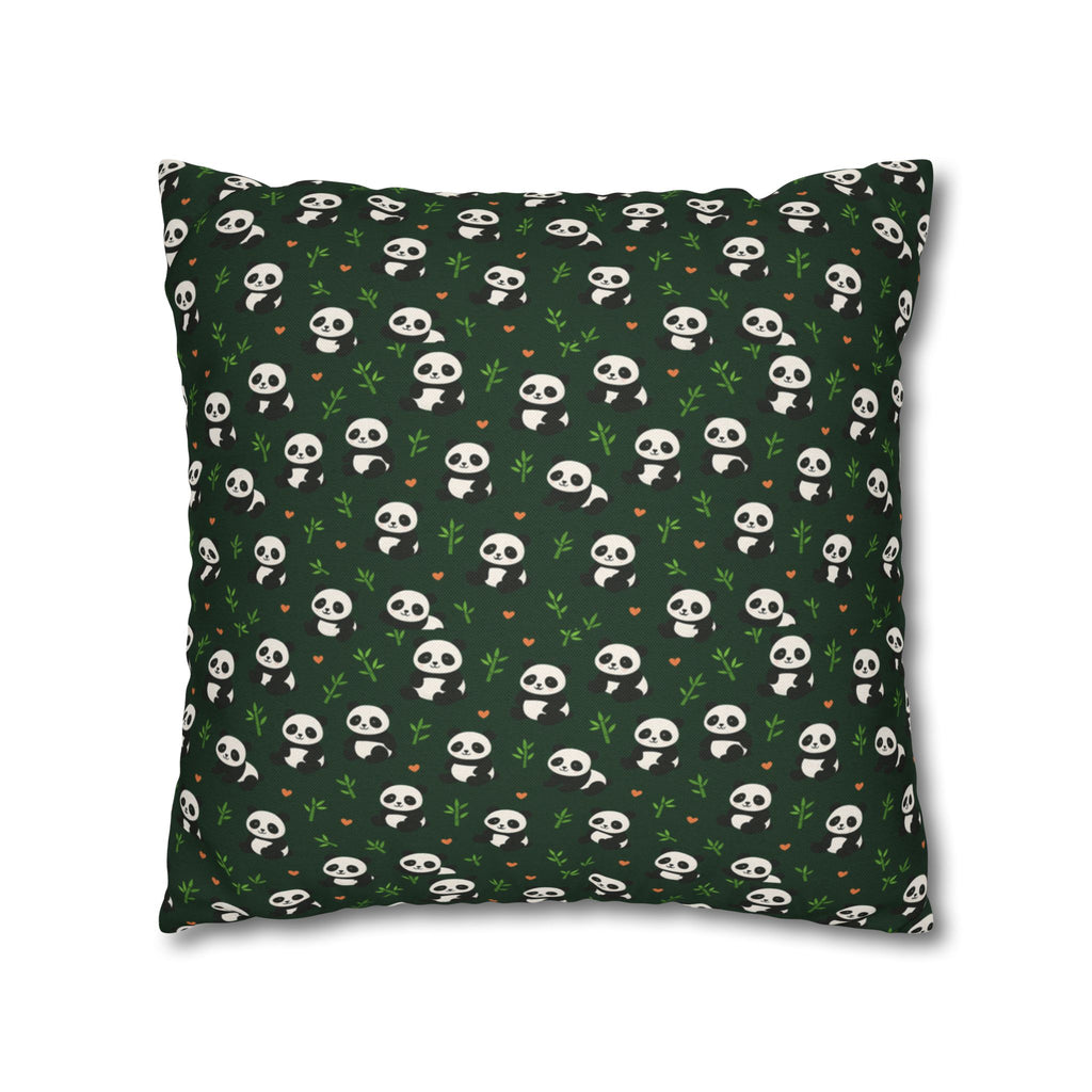 Panda Pattern Pillowcase, Decorative Pillow Cover, Animal Print Cushion Case, Cute Home Decor Accent, Gift for Panda Lovers