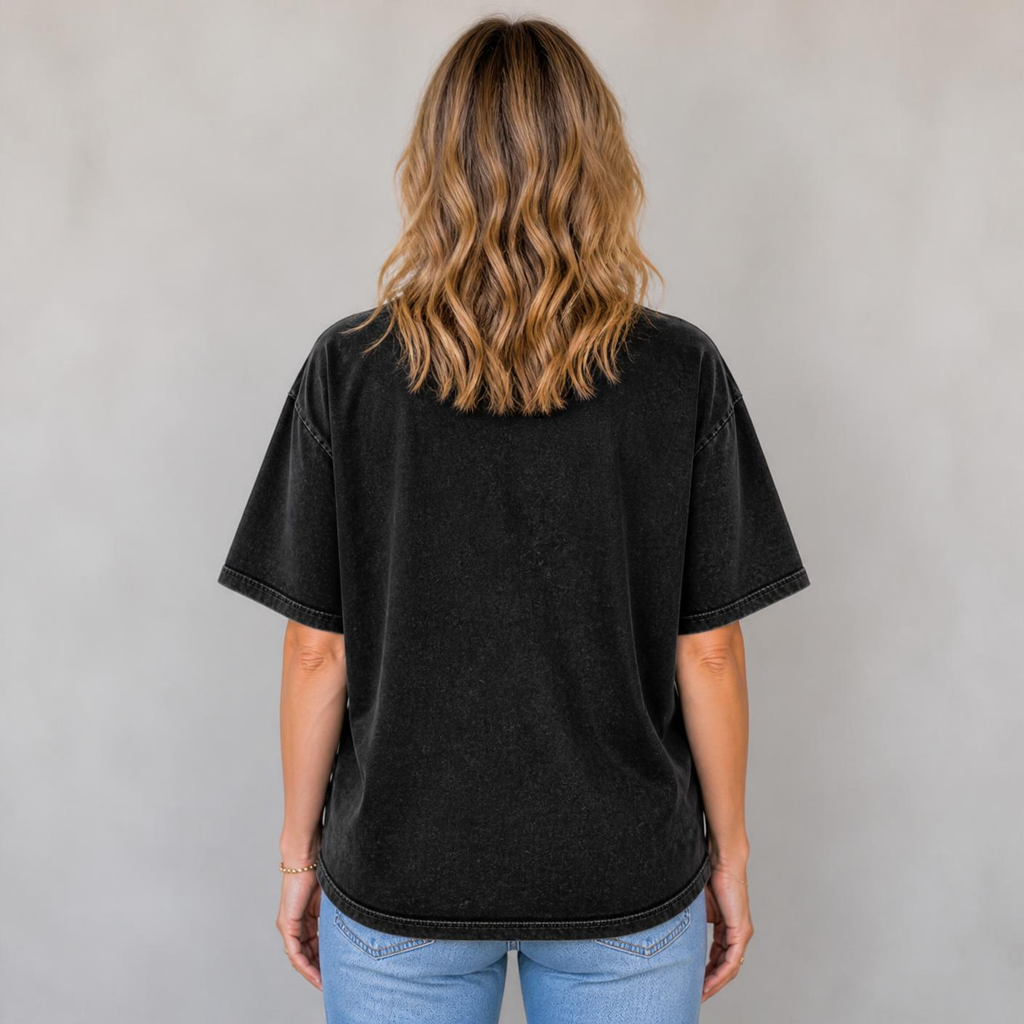 Unified Celestial Tree Snow Washed Oversized Cotton T-Shirt