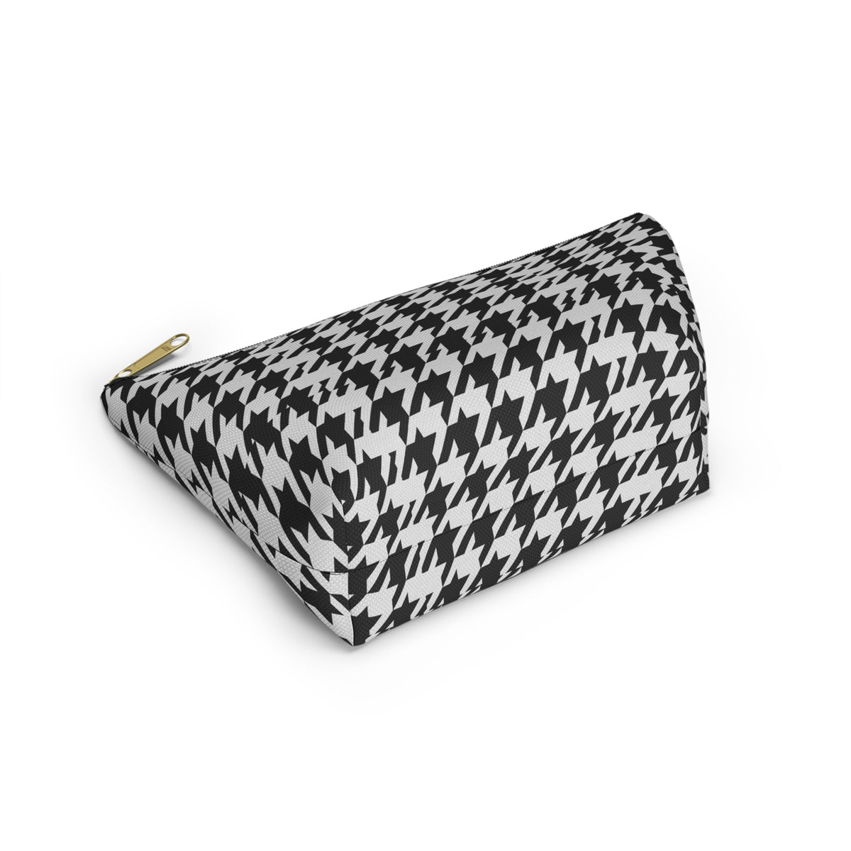 Black and White Houndstooth Accessory Pouch