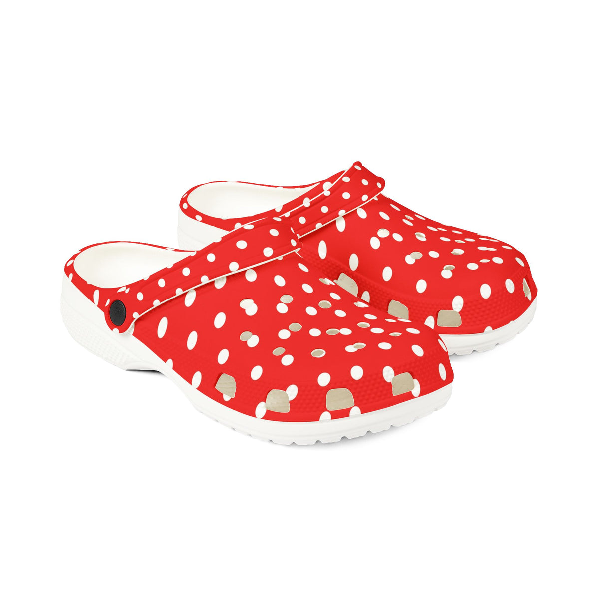 Red & White Polka Dot EVA Foam Clogs