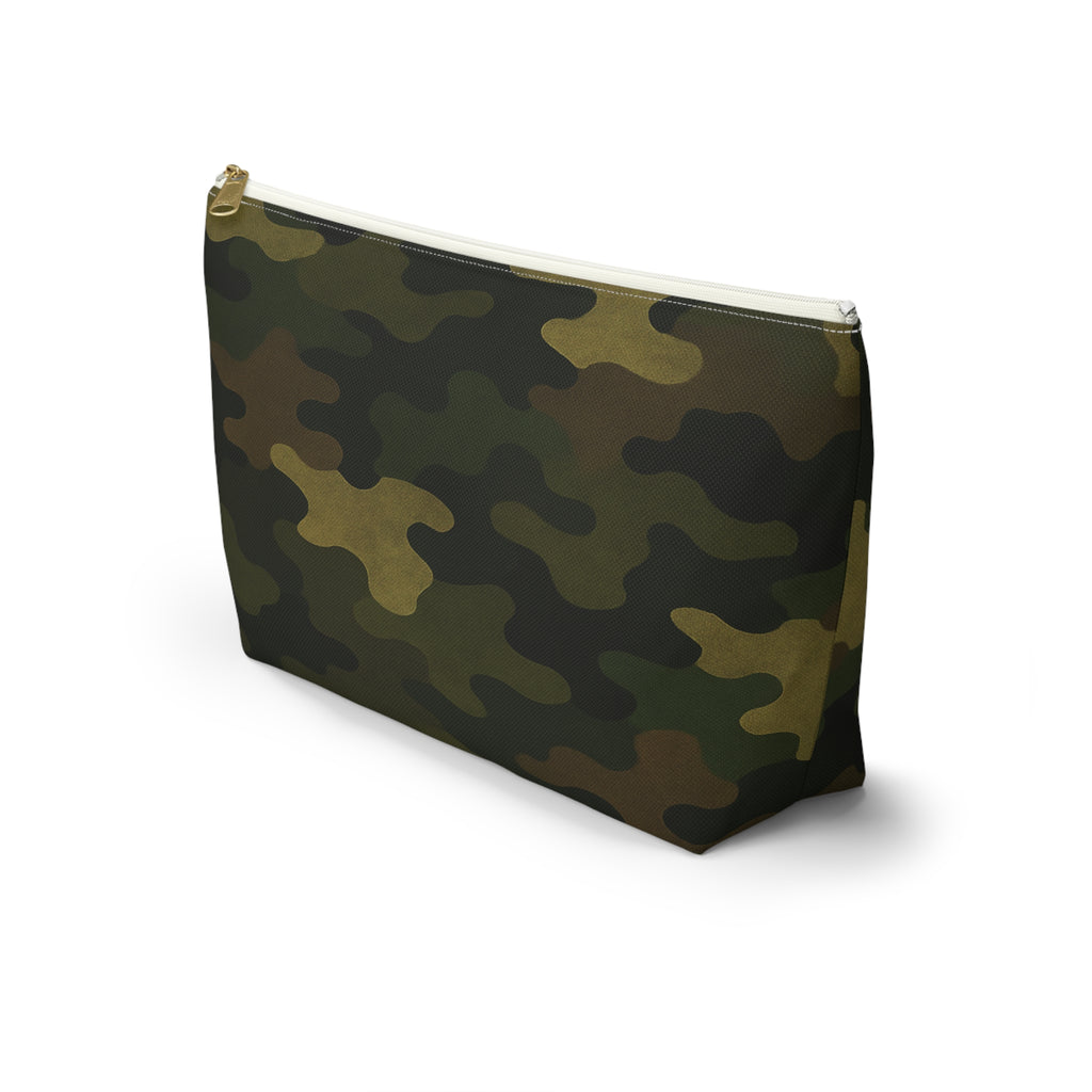 Camo Pattern Accessory Pouch | T-Bottom Zipper Pouch