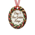 Christmas Ornament, Holiday Decor, Festive Home Decor, Tree Decoration, Metal Ornament Gift, Day 5: Five Golden Rings Ornament