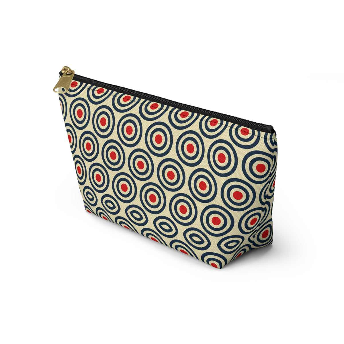 Retro Concentric Circles Accessory Pouch