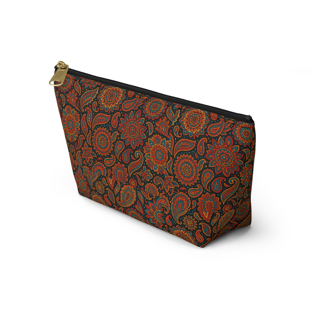 Bohemian Accessory Pouch, Makeup Bag, Travel Organizer, Toiletry Case, Gift for Her, Mandala Design