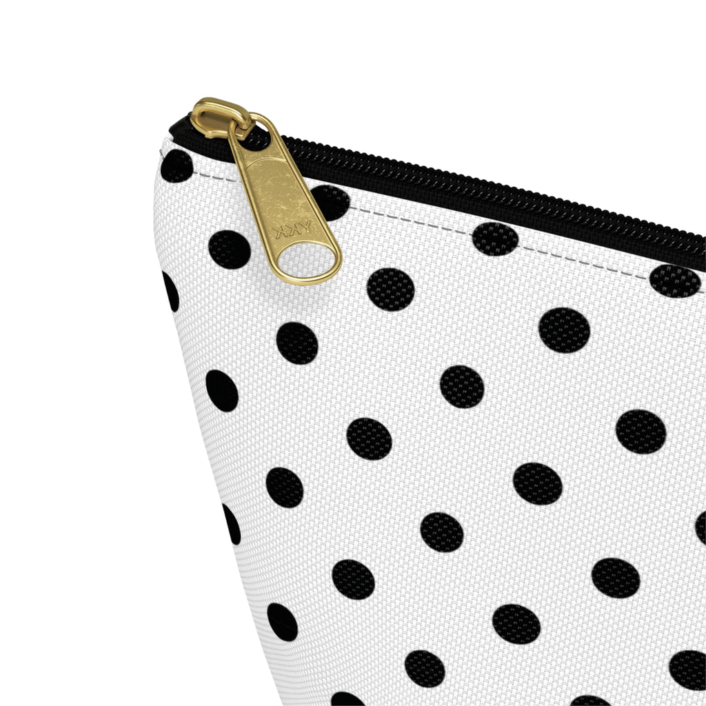 Black Polka Dot Accessory Pouch