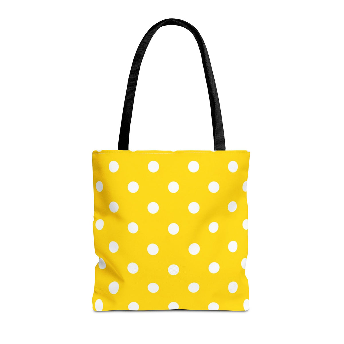 Yellow & White Polka Dot Yellow Tote Bag | All-Over Print