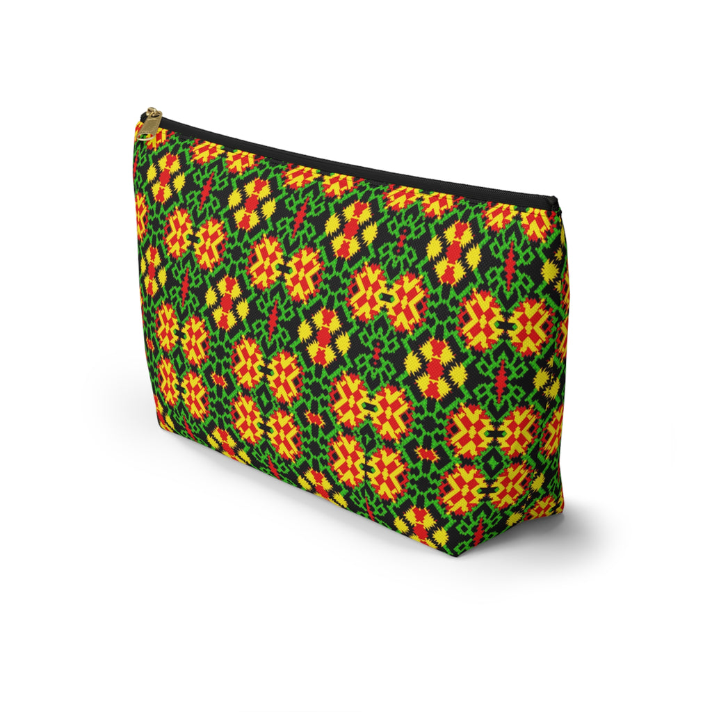 Geometric Kaleidoscope Accessory Pouch | T-Bottom Zipper Pouch