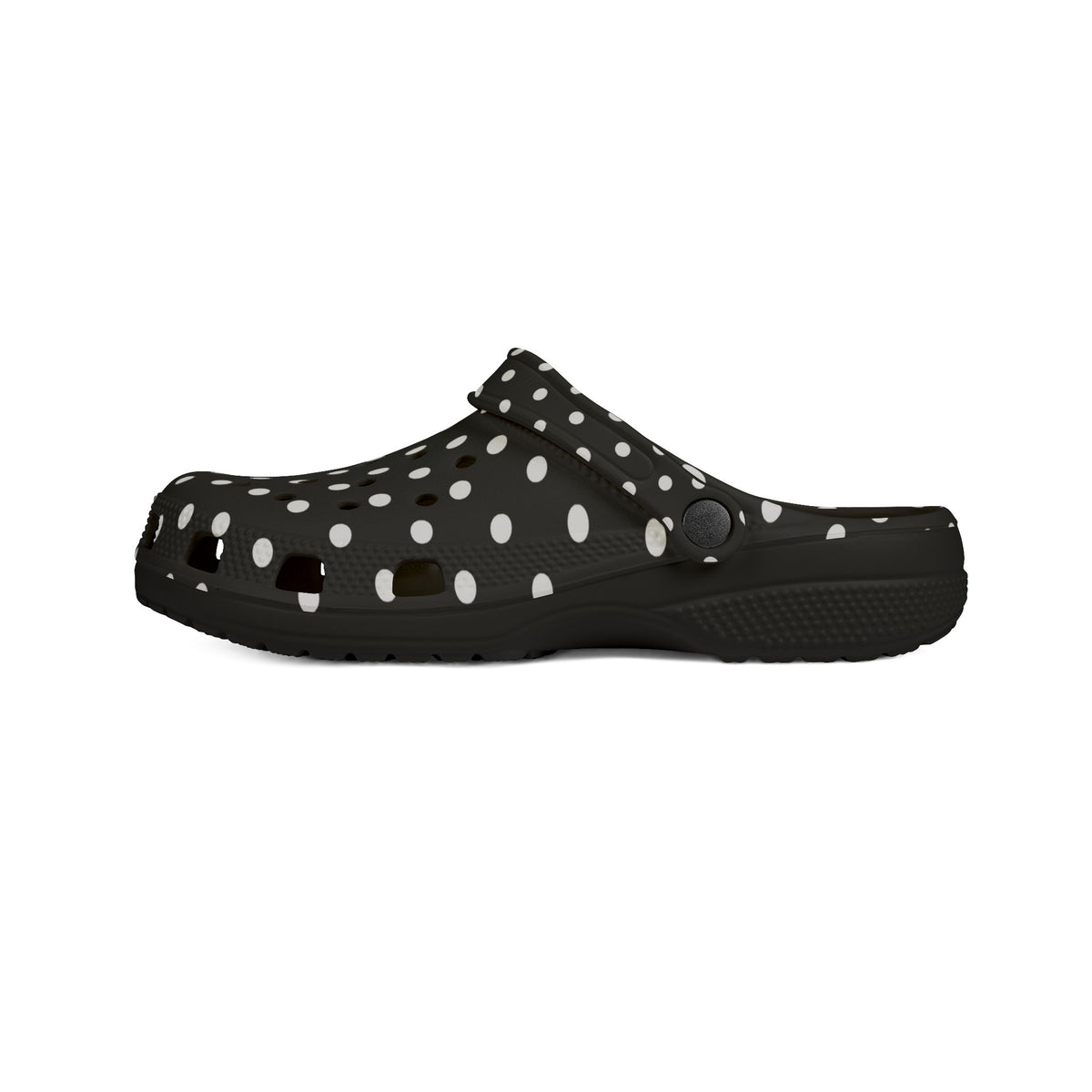 Black & White Polka Dot EVA Foam Clogs