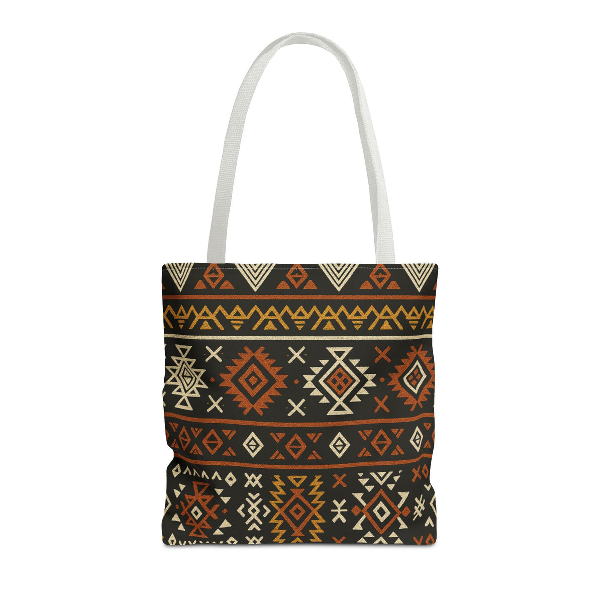 Southwestern Aztec Pattern Tote Bag | Tribal Geometric All-Over Print, Boho Chic Shoulder Bag, Ethnic Market Tote, Colorful Handbag,