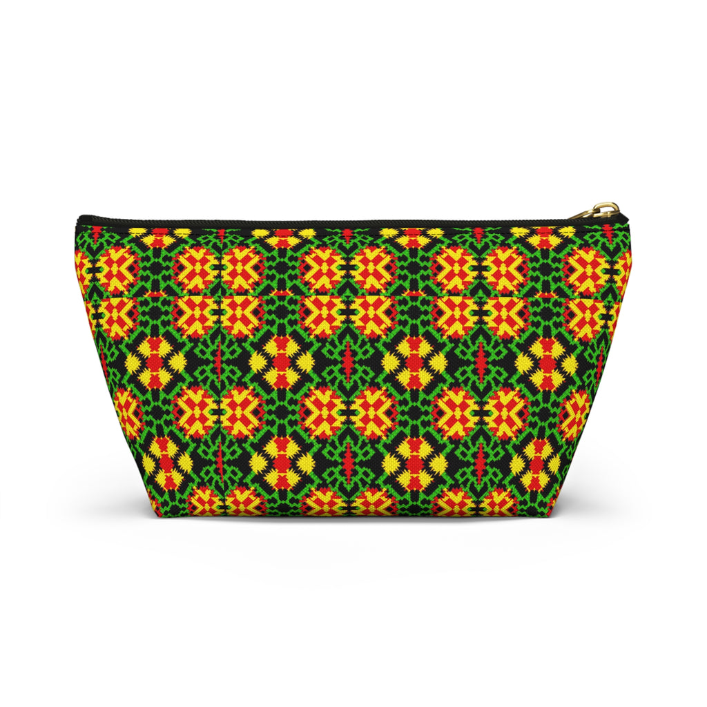 Geometric Kaleidoscope Accessory Pouch | T-Bottom Zipper Pouch