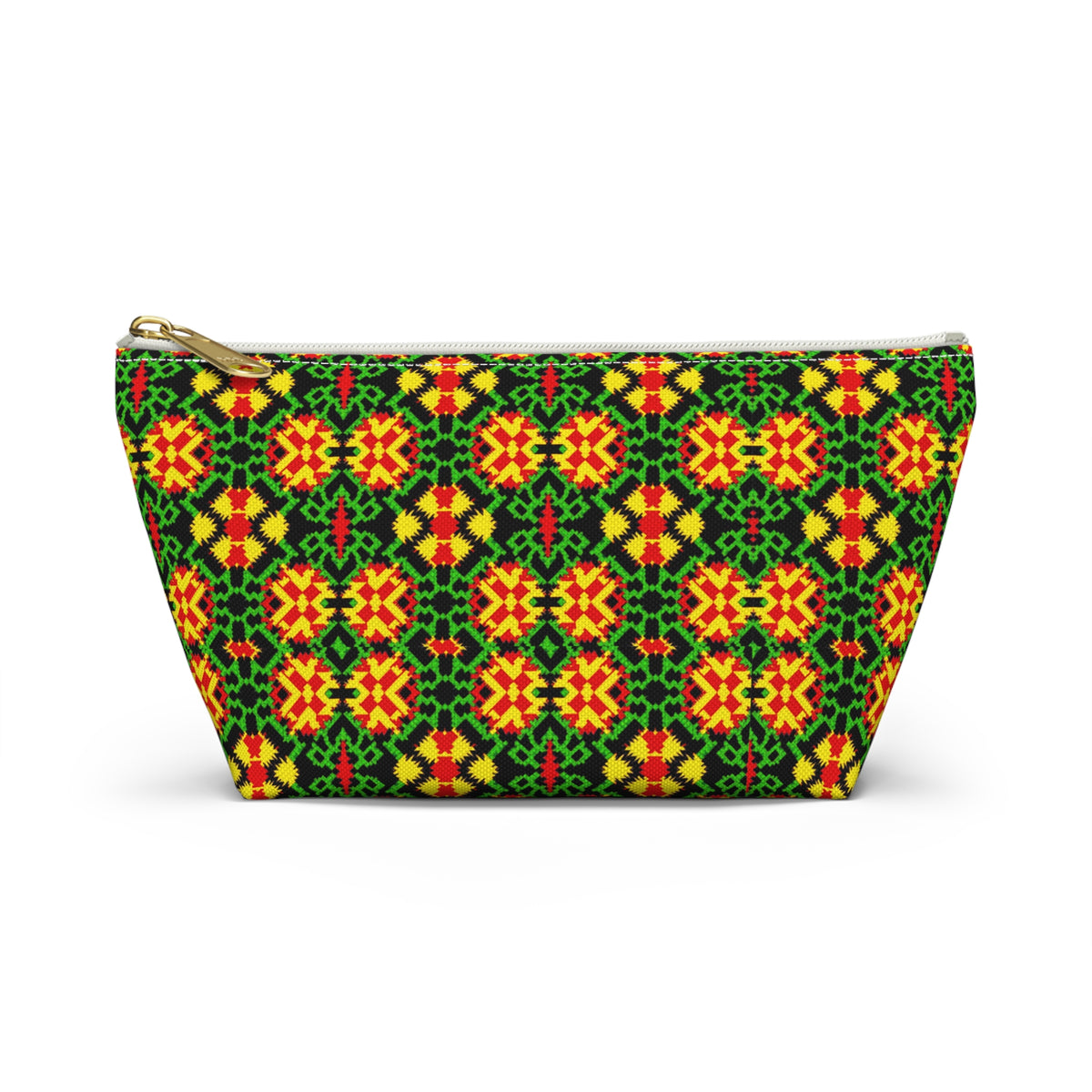 Geometric Kaleidoscope Accessory Pouch | T-Bottom Zipper Pouch
