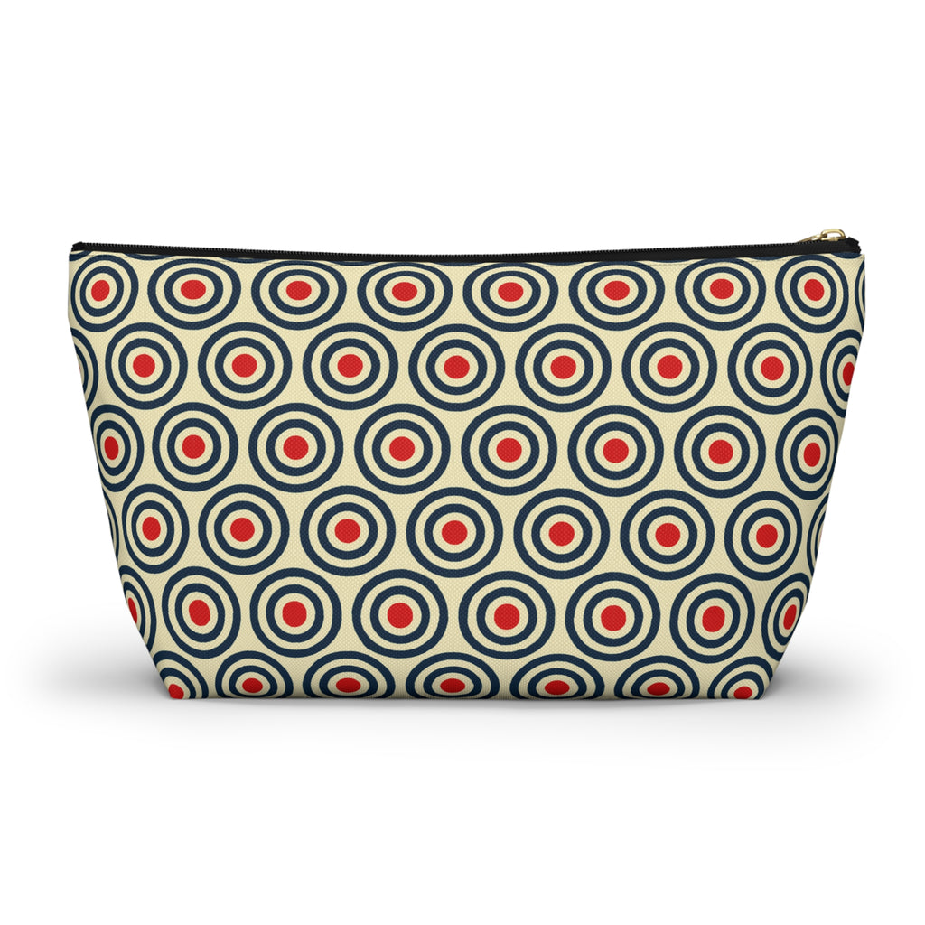 Retro Concentric Circles Accessory Pouch