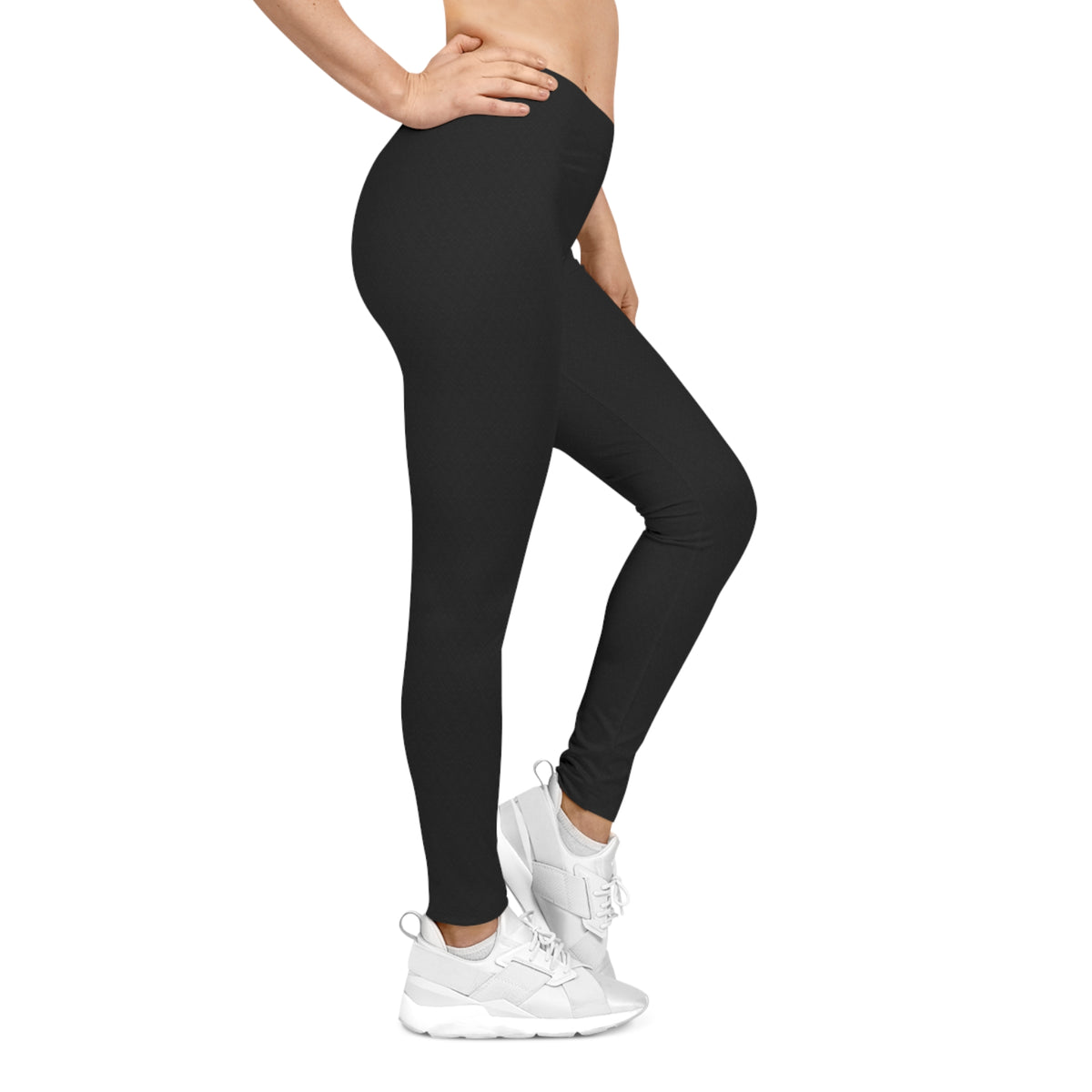 Solid Black Leggings, All-Over Print Leggings
