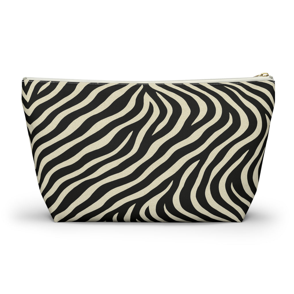 Zebra Print Accessory Pouch | T-Bottom Makeup Bag