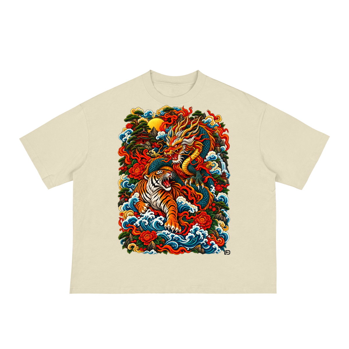 Dragon and Tiger Mythic Clash Classic Loose Boxy Tee