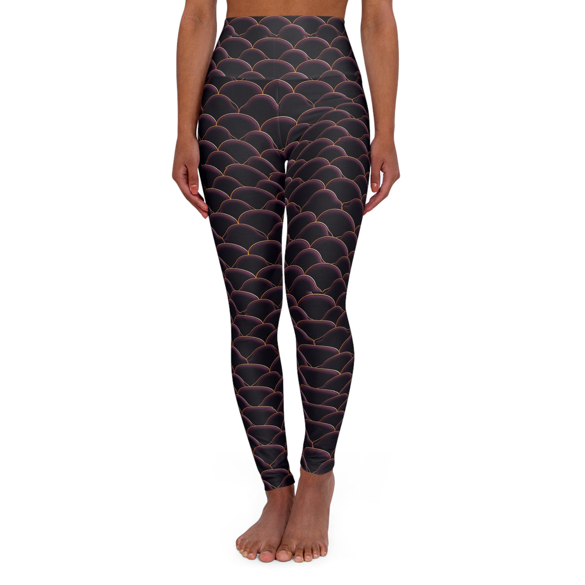 Scales Pattern Yoga Leggings, Women's Activewear, Workout Pants, Pilates Leggings, Gym Leggings, Athletic Tights