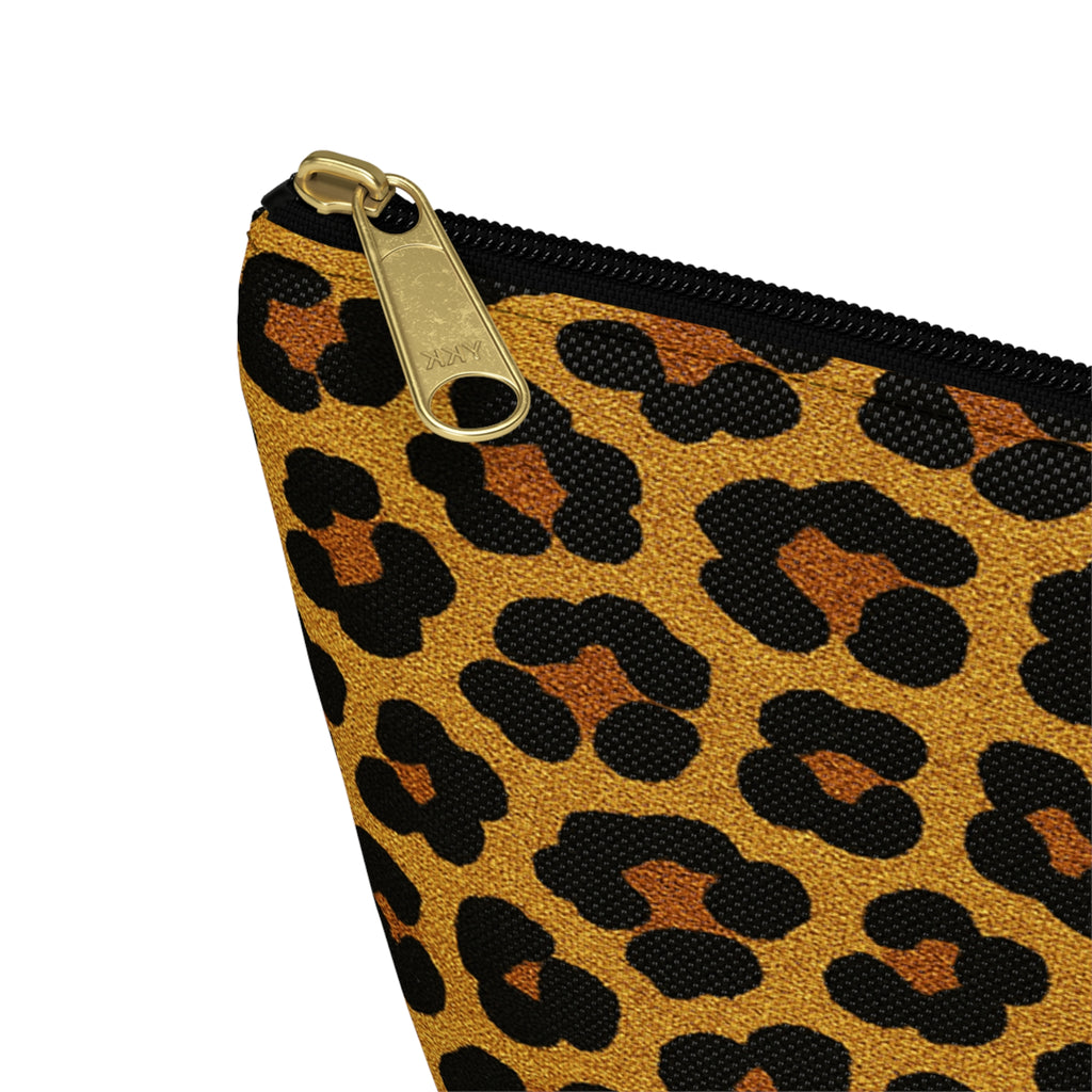 Leopard Print Accessory Pouch | T-Bottom Cosmetic Bag