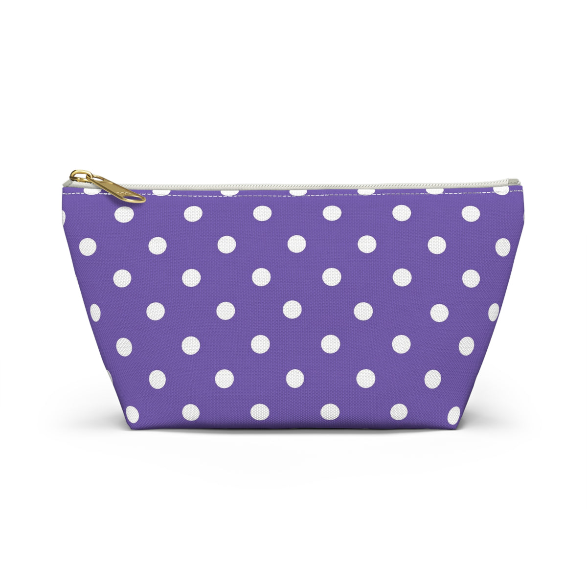 Purple with White Polka Dot Pattern Accessory Pouch