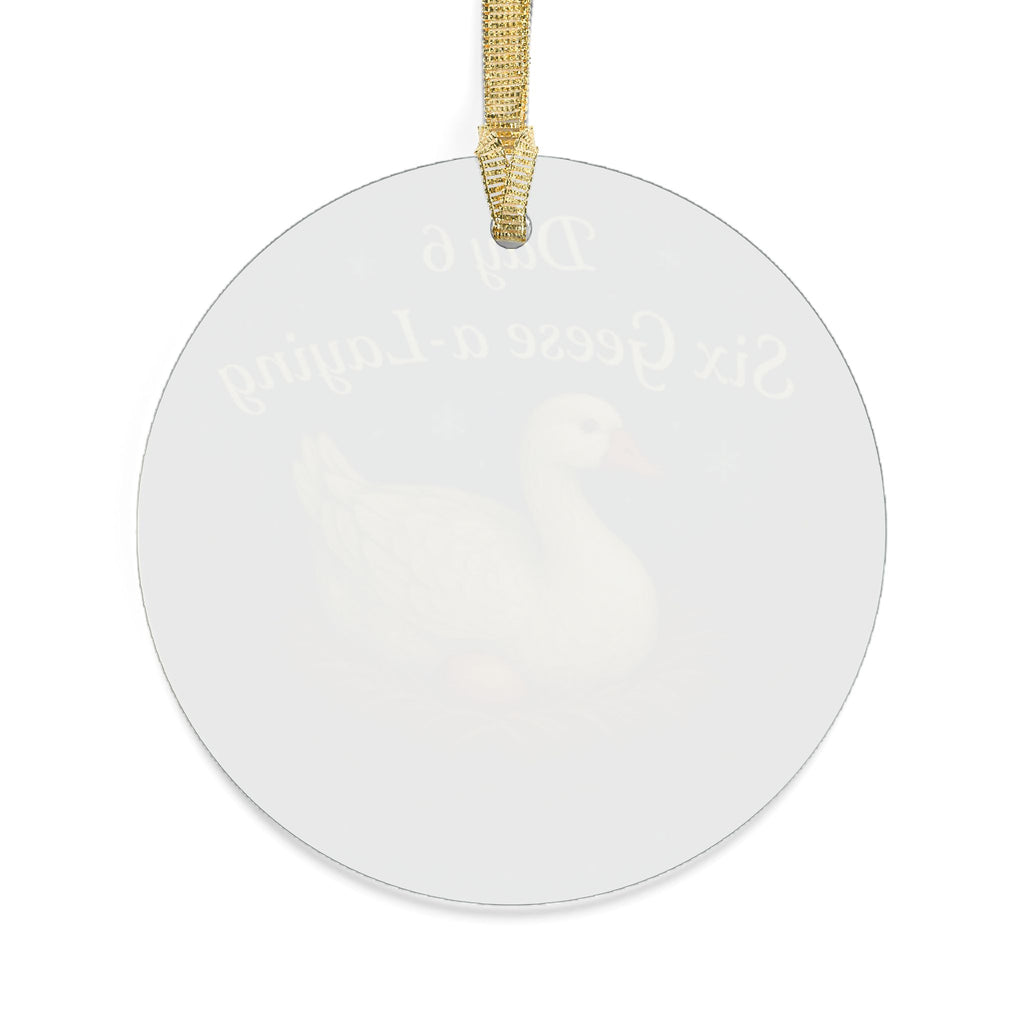 Six Geese a-Laying Ornament | Acrylic Christmas Tree Decoration | 12 Days of Christmas Ornament | Holiday Keepsake Gift & Festive Home Décor