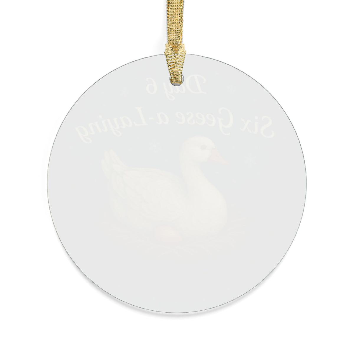 Six Geese a-Laying Ornament | Acrylic Christmas Tree Decoration | 12 Days of Christmas Ornament | Holiday Keepsake Gift & Festive Home Décor