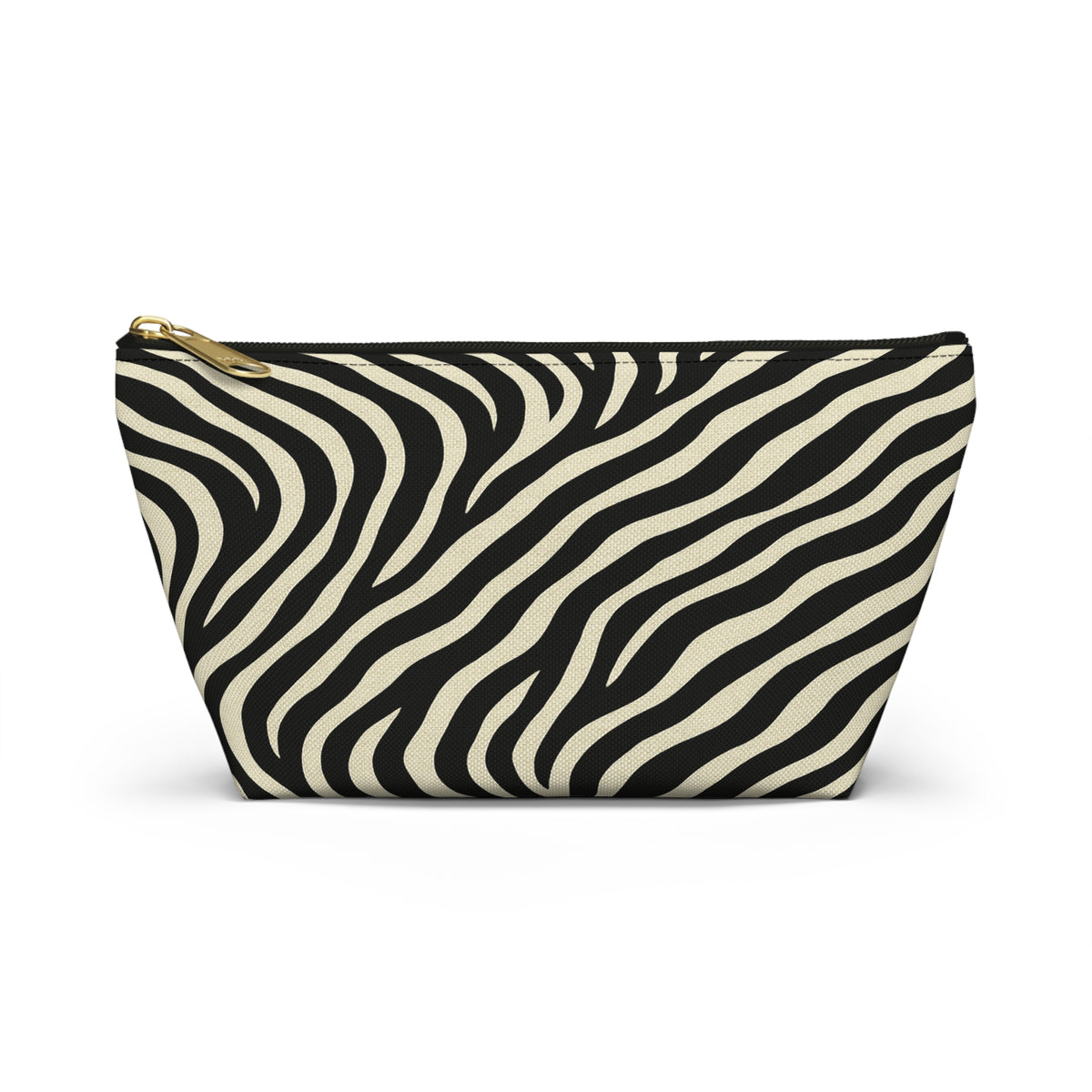 Zebra Print Accessory Pouch | T-Bottom Makeup Bag