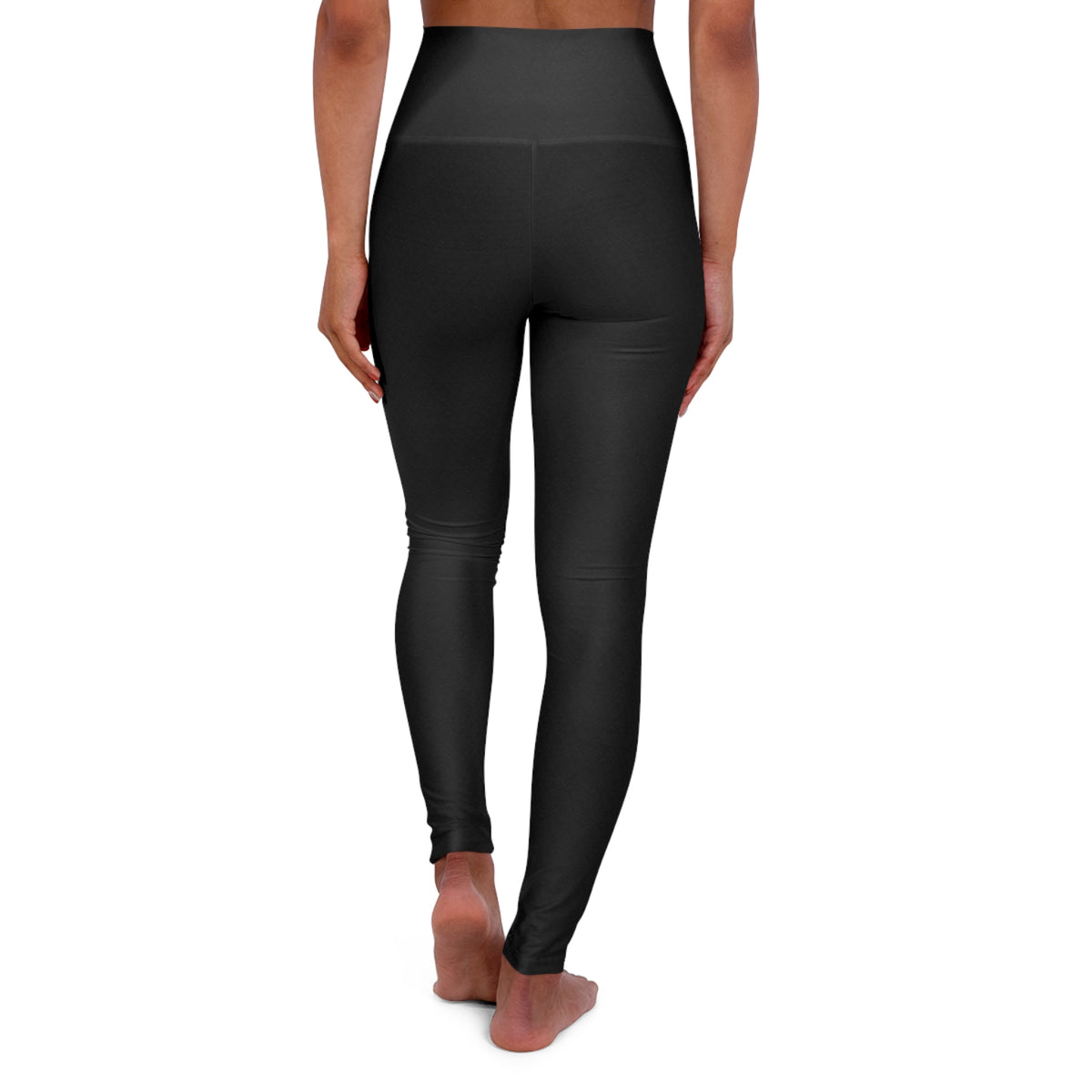 Solid Black High Waisted Yoga Leggings