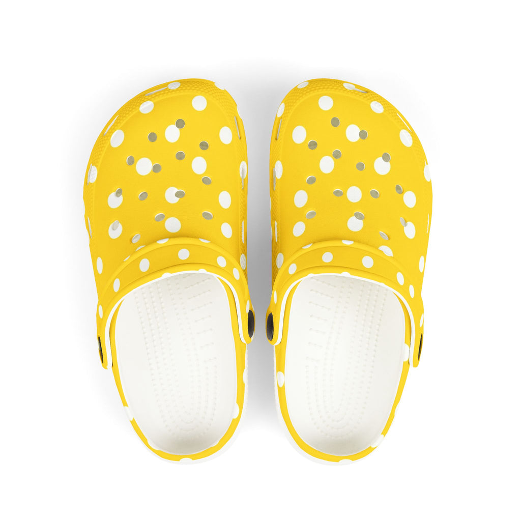 Kids Yellow Polka Dot EVA Foam Clogs