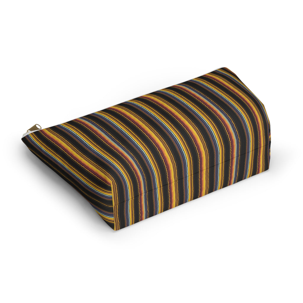Autumn Stripe Accessory Pouch | T-Bottom Makeup Bag