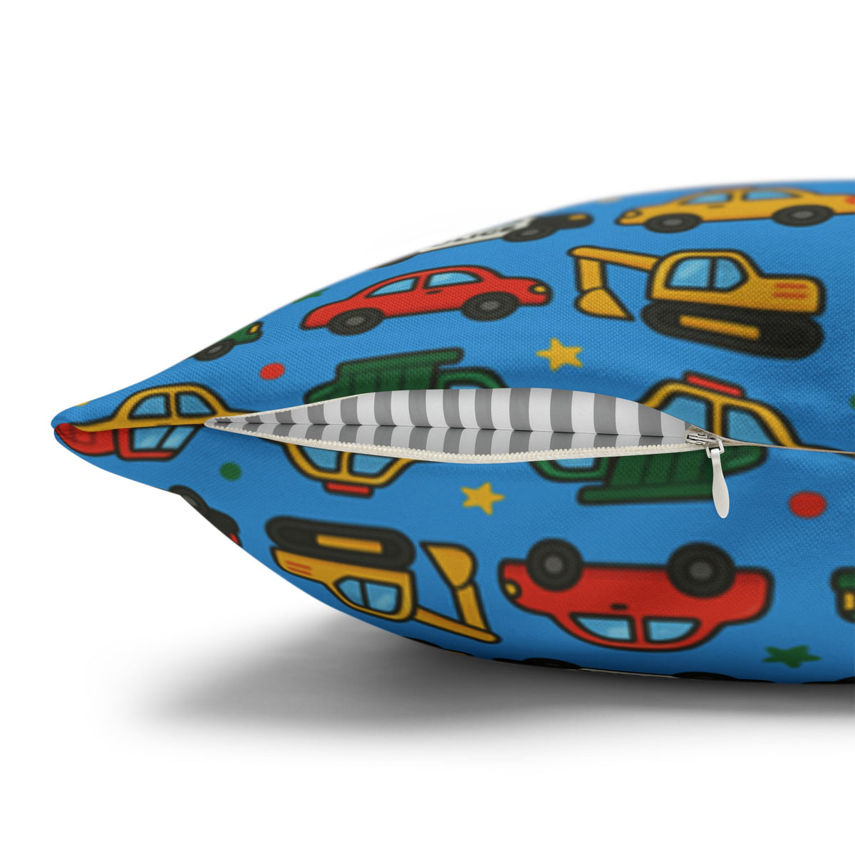 Retro Toy Car Pattern Pillowcase | Colorful Kids Room Throw Pillow