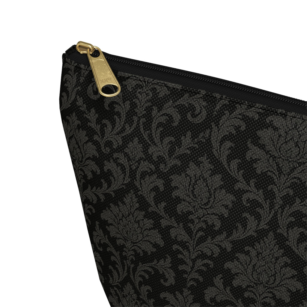 Black Damask Accessory Pouch