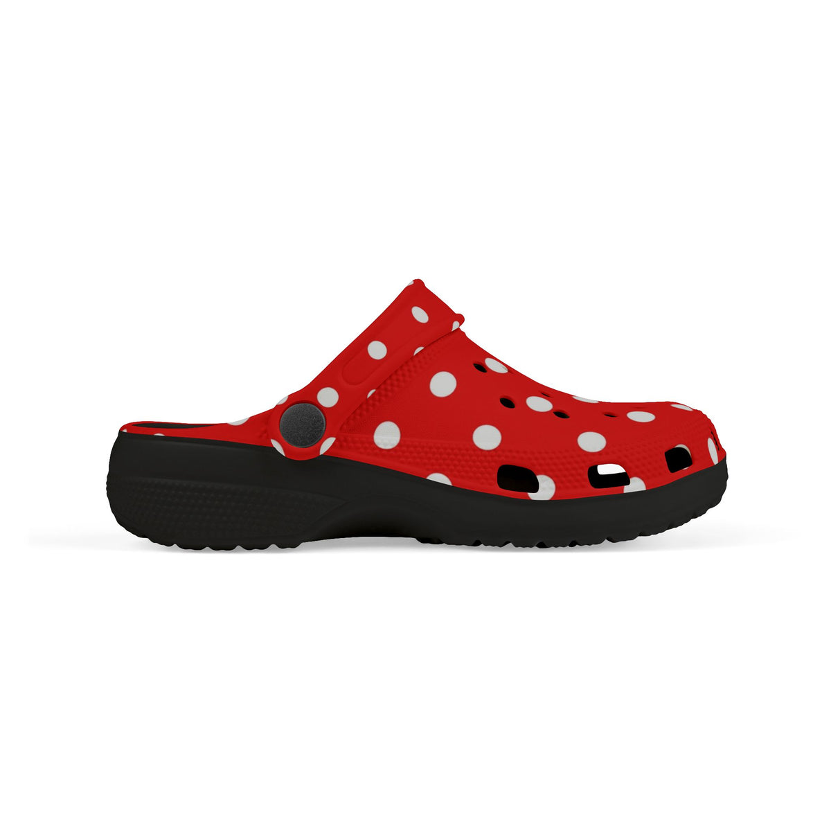 Kids Red & White Polka Dot EVA Foam Clogs