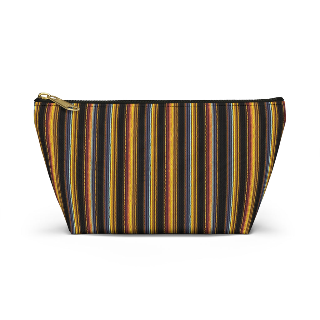 Autumn Stripe Accessory Pouch | T-Bottom Makeup Bag