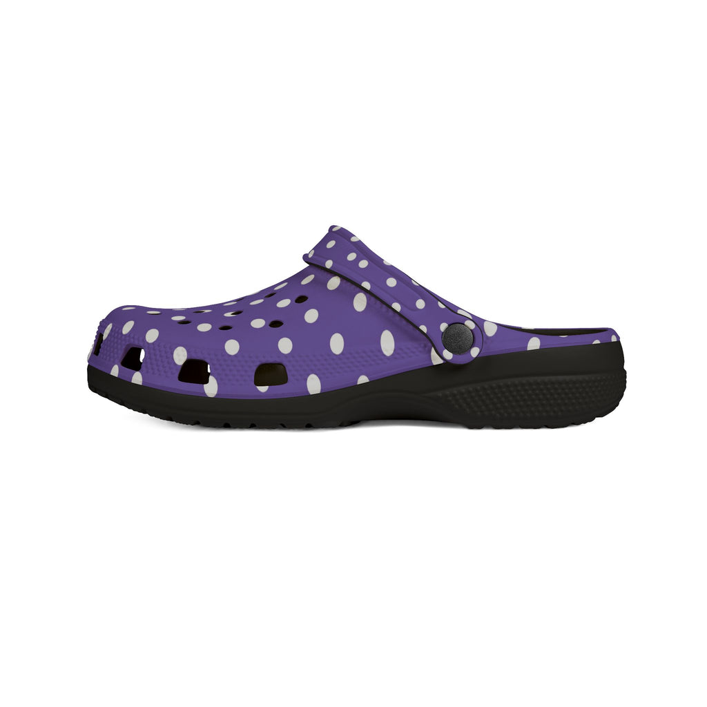 Purple Polka Dot EVA Foam Clogs