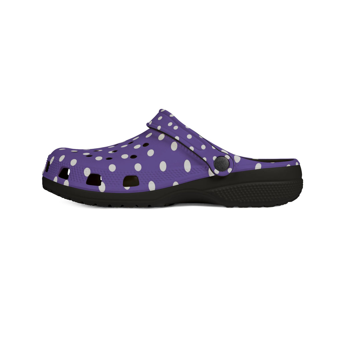 Purple Polka Dot EVA Foam Clogs