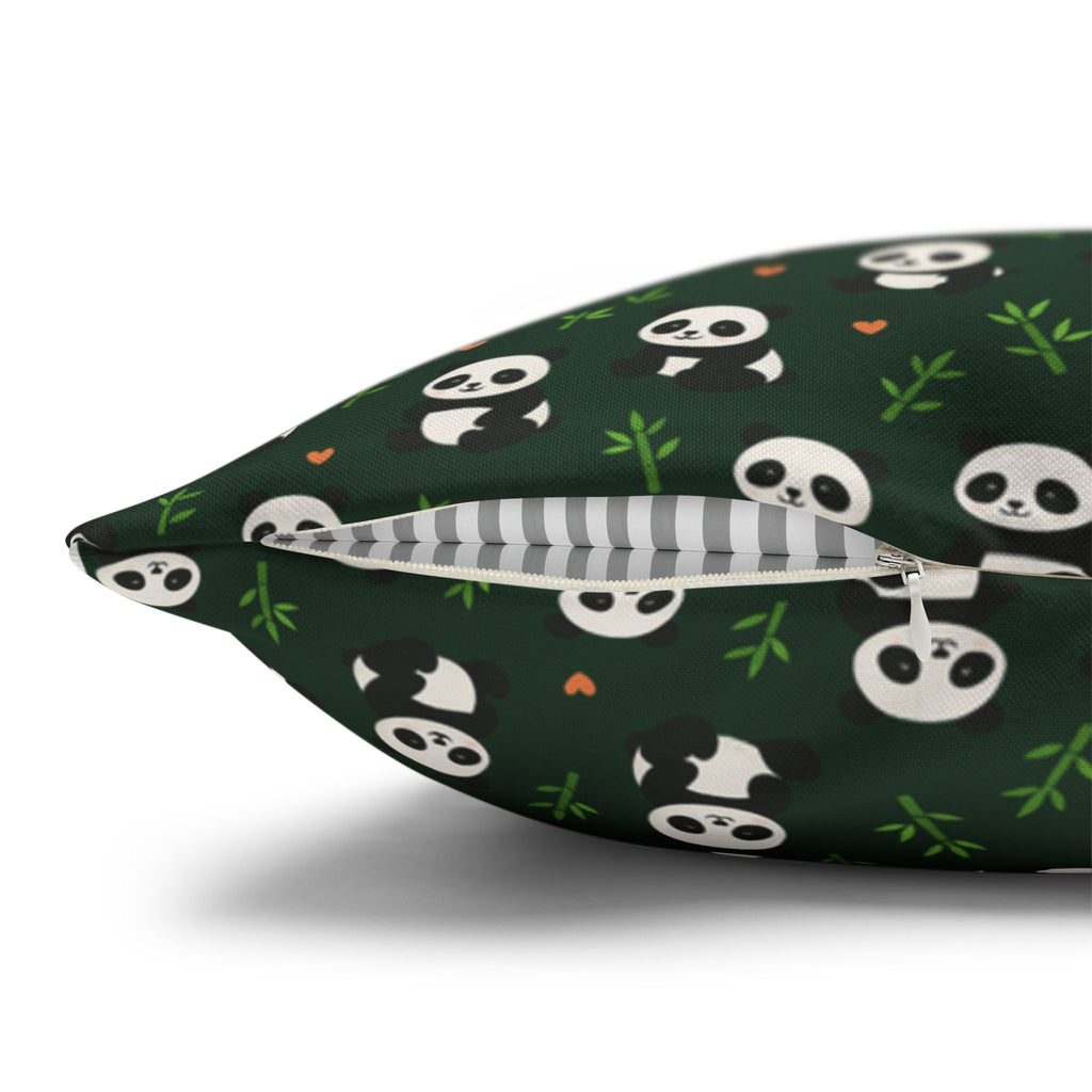 Panda Pattern Pillowcase, Decorative Pillow Cover, Animal Print Cushion Case, Cute Home Decor Accent, Gift for Panda Lovers