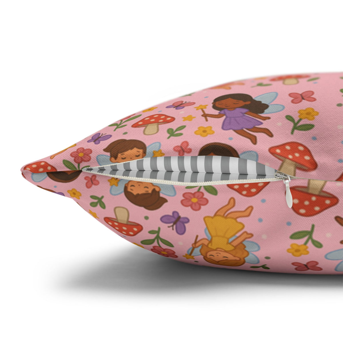 Flower Girls Square Pillowcase, Floral Pillow Cover, Bedroom Decor, Home Accent, Flower Pattern Bedding
