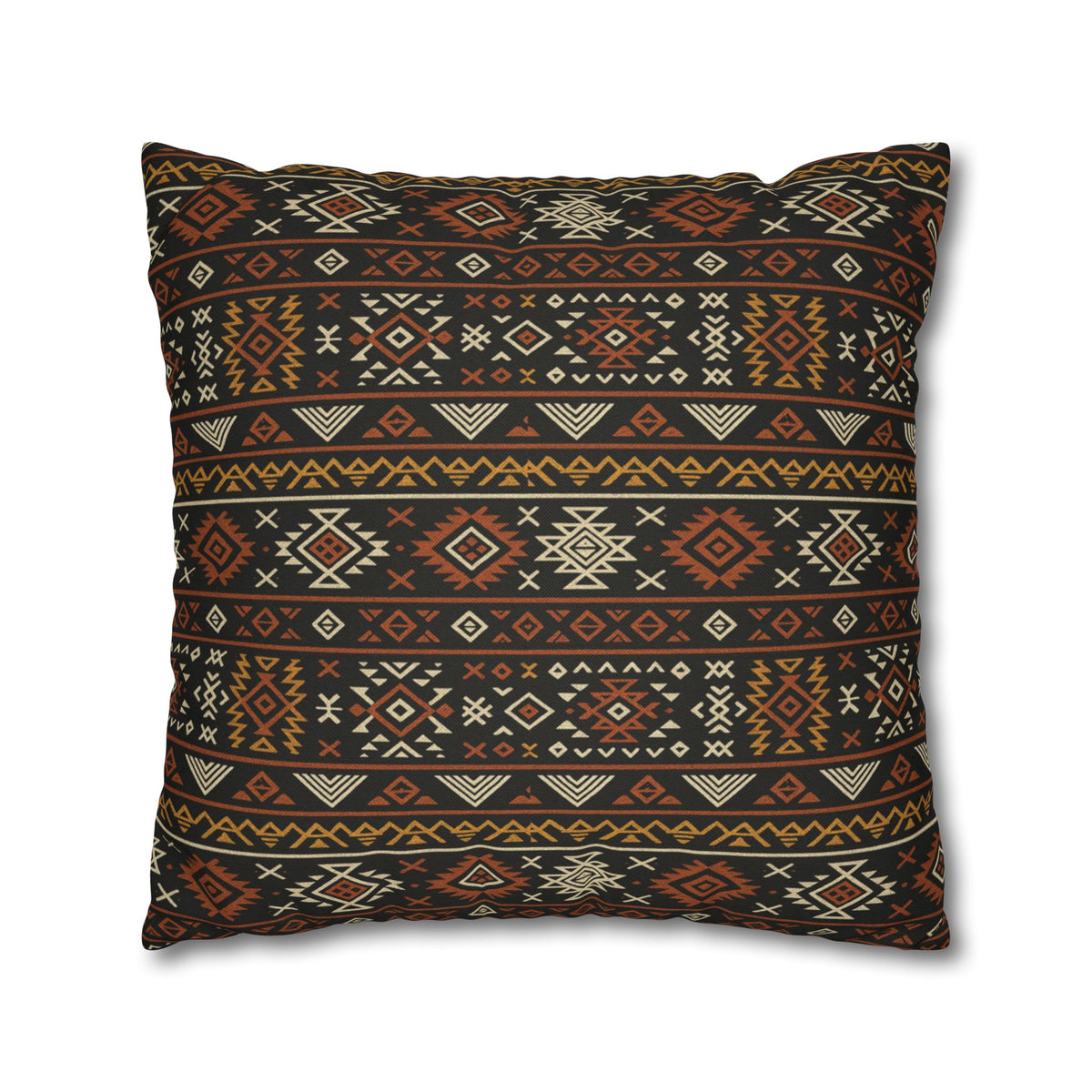 Southwestern Geometric Pattern Pillowcase | Aztec Stripe Boho Home Decor
