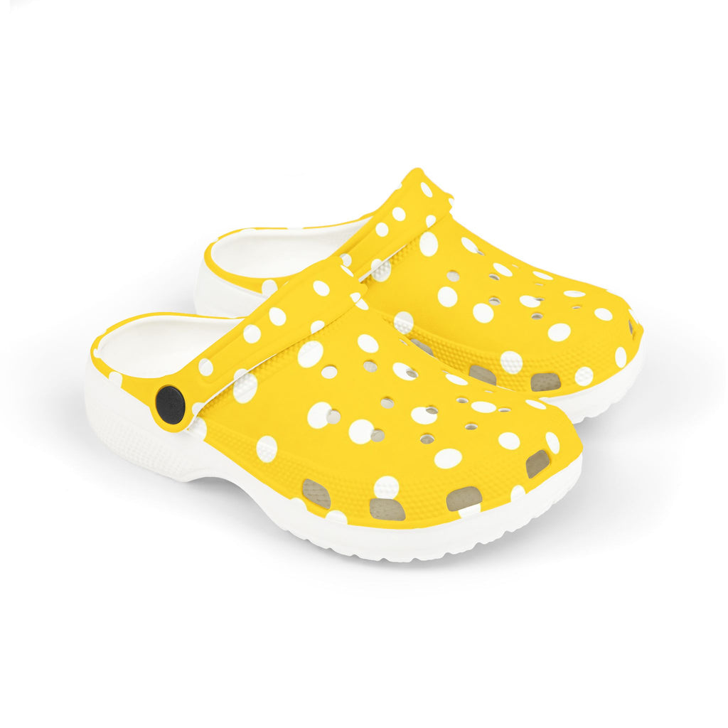 Kids Yellow Polka Dot EVA Foam Clogs