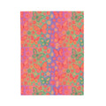 Butterfly Pattern Velveteen Plush Blanket | Pink Orange Floral Throw