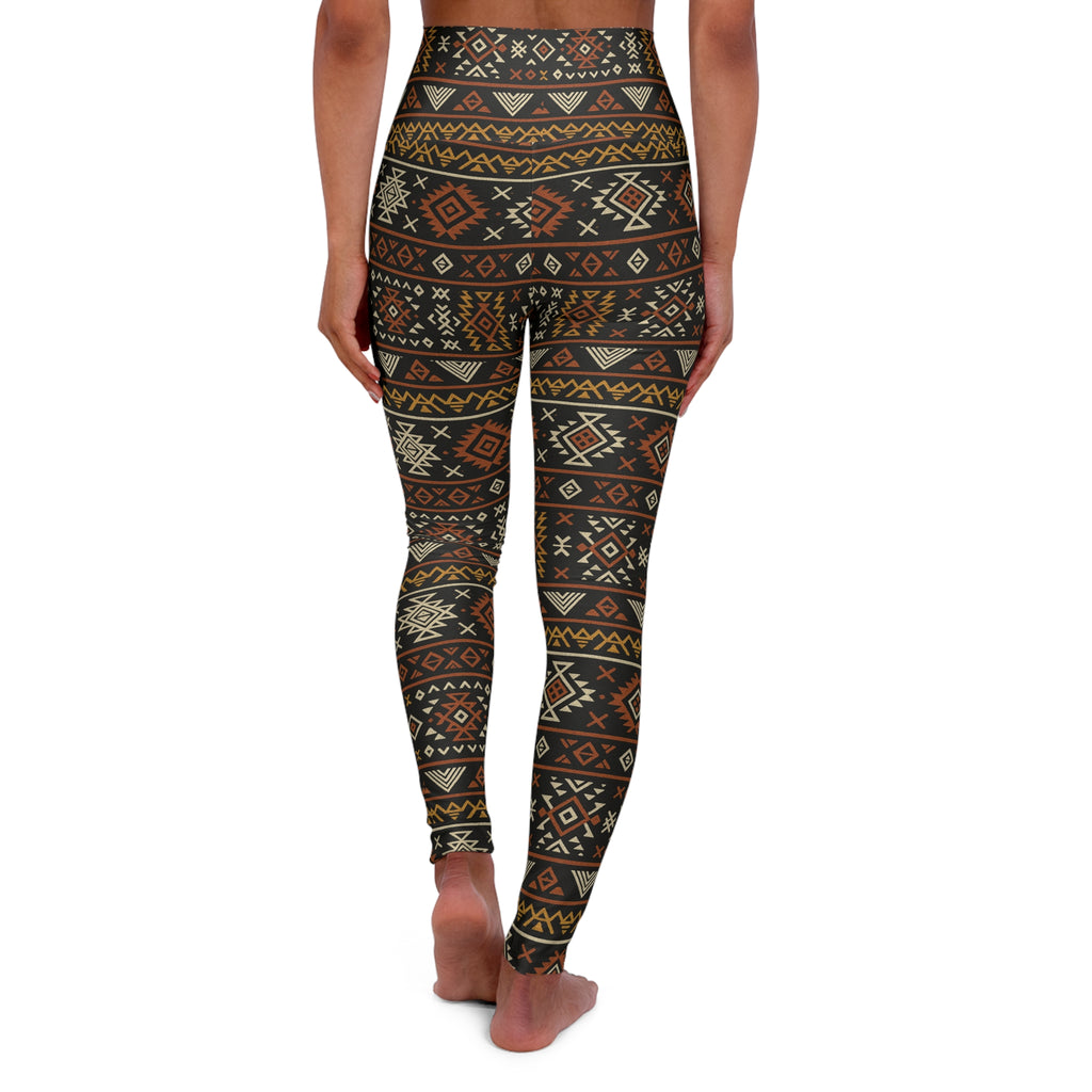 Tribal Aztec Pattern Leggings | High Waisted Yoga Leggings