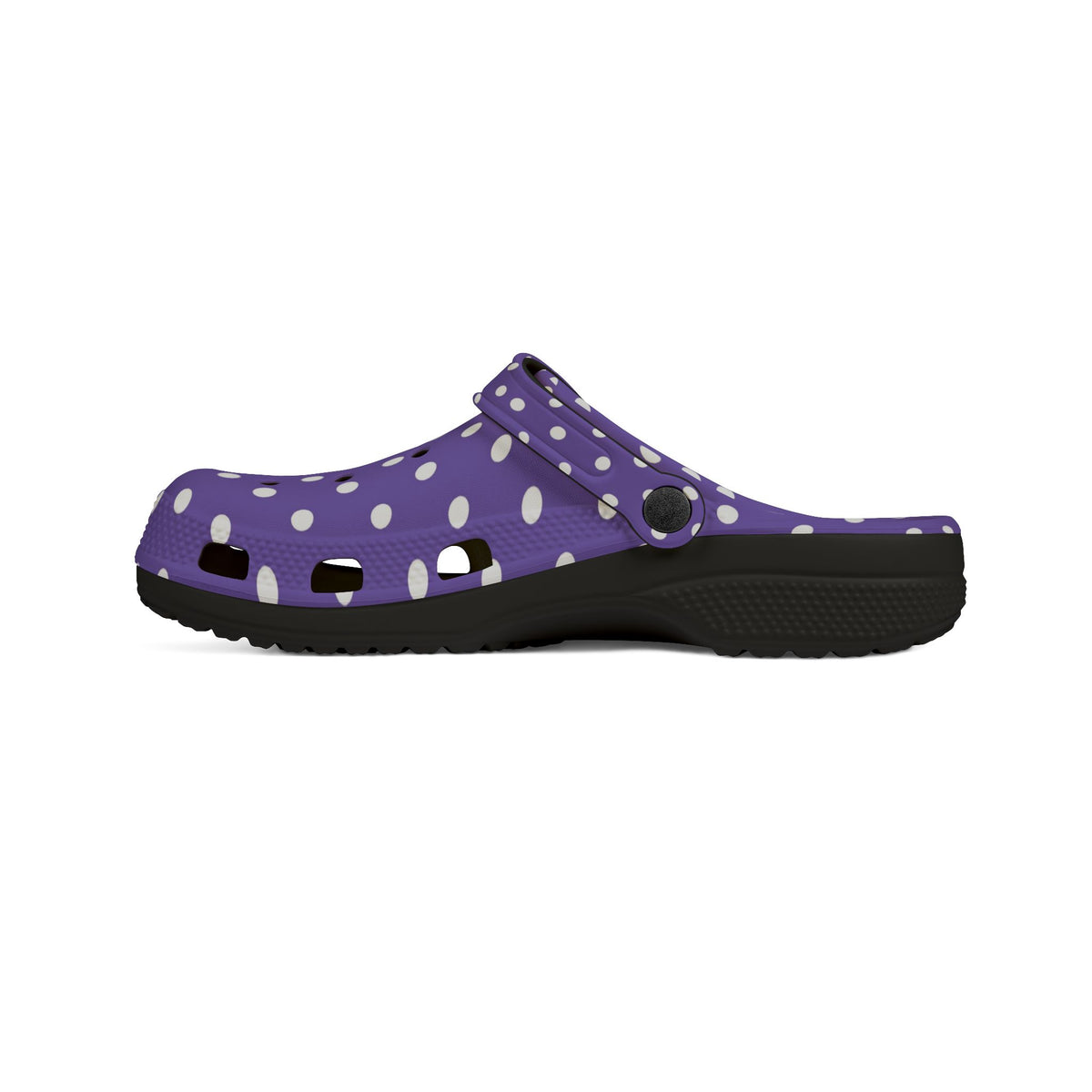 Purple Polka Dot EVA Foam Clogs