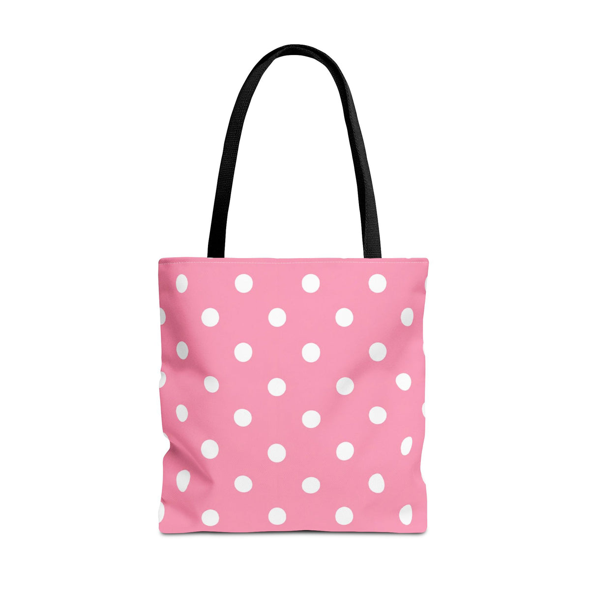 Pink With White Polka Dot Pink Tote Bag | All-Over Print
